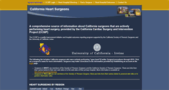 Desktop Screenshot of californiacardiacsurgeons.com
